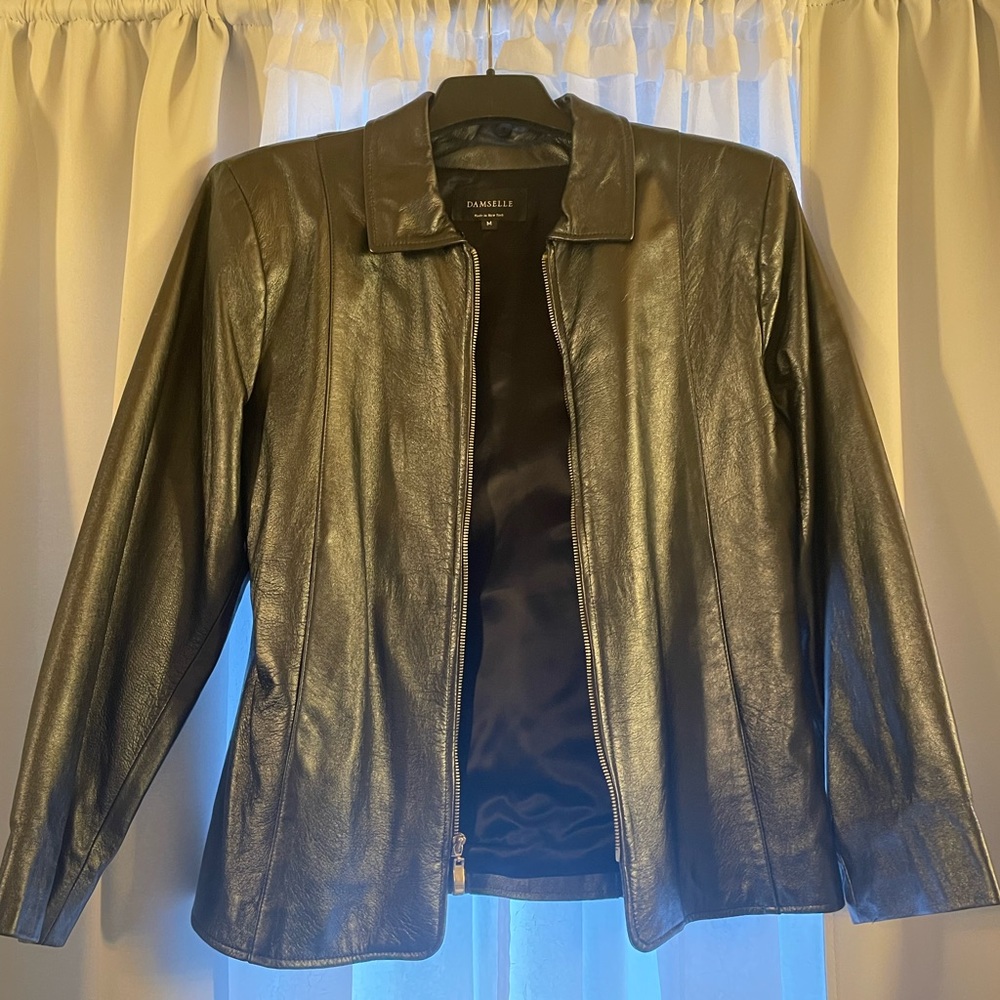 Damselle 90’s Vintage Leather Blazer Jacket